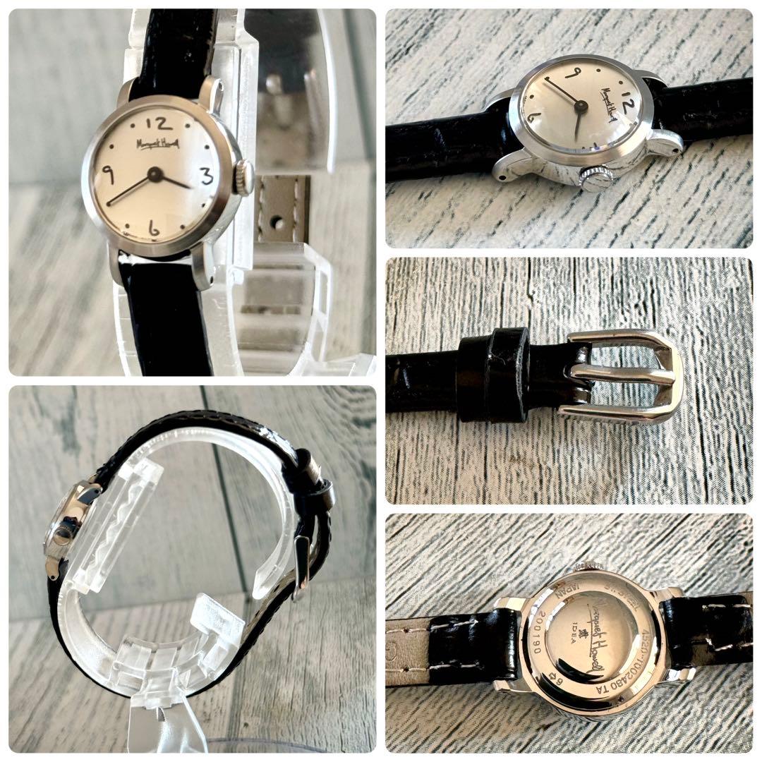 【美品】MARGARET HOWELL 腕時計 ラウンド シルバー 旧ロゴ