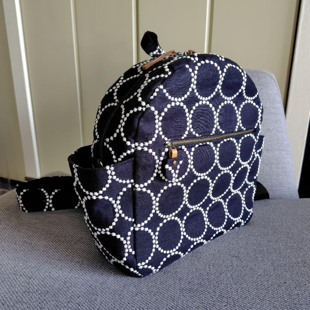 ミナペルホネン両開きリュックハンドメイドバック