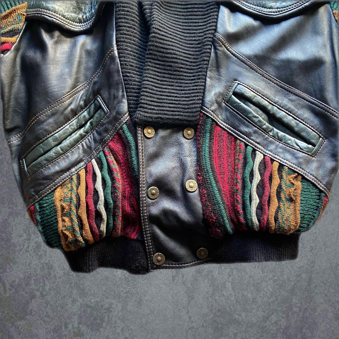 ジャケット・アウター 90s 00s vintage euro leather blouson y2k