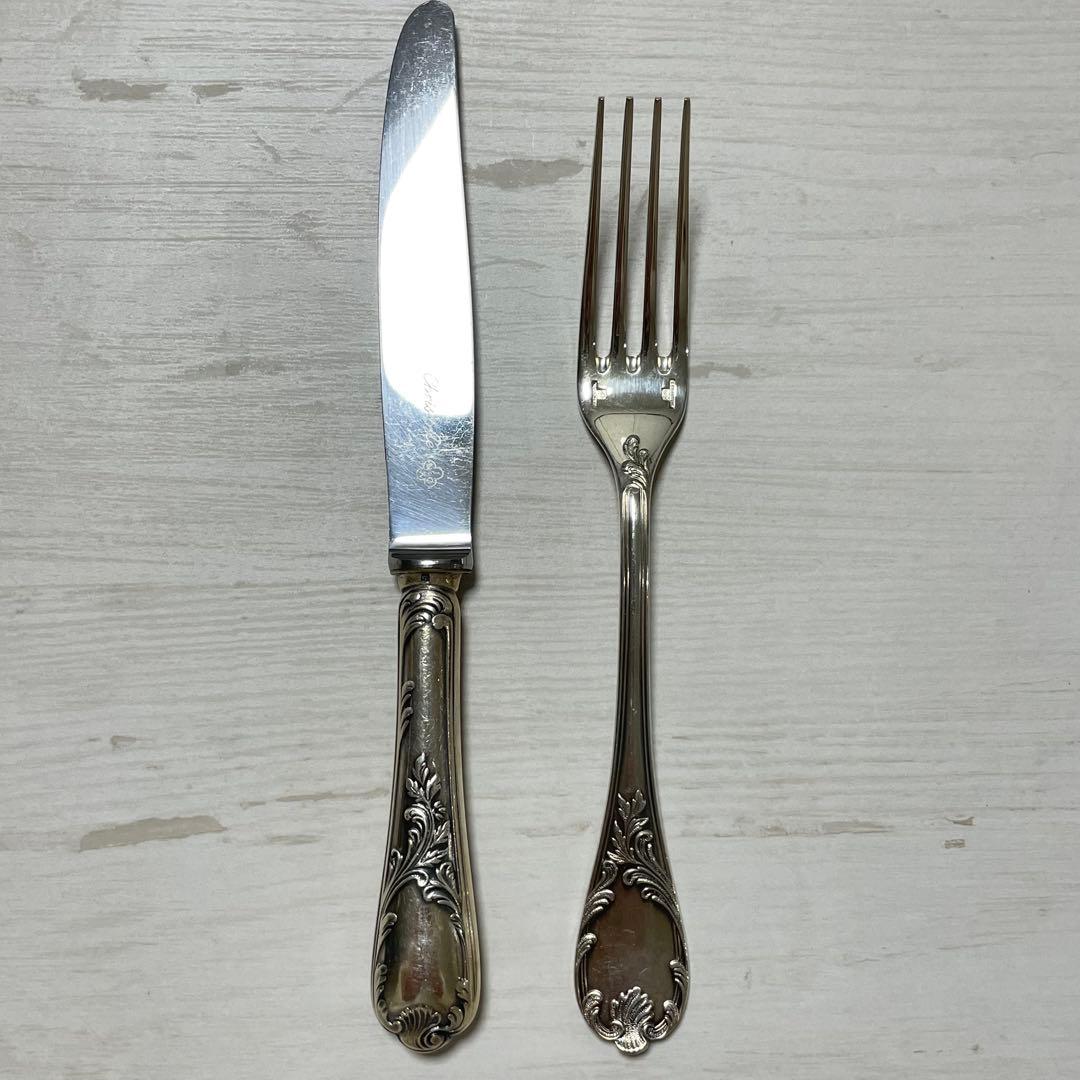 美品✨Christofle デザートフォーク ナイフ マルリー シルバー