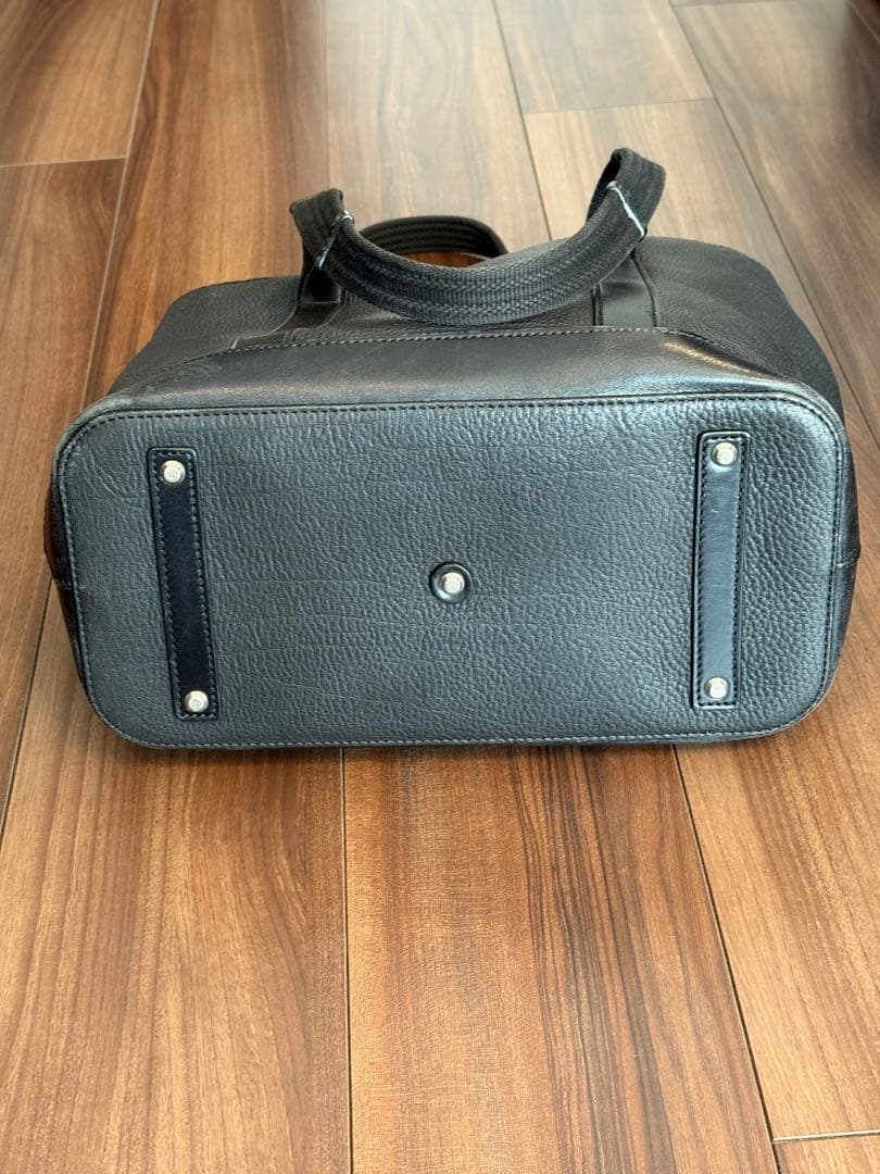 ダークグレー レザー トートバッグ