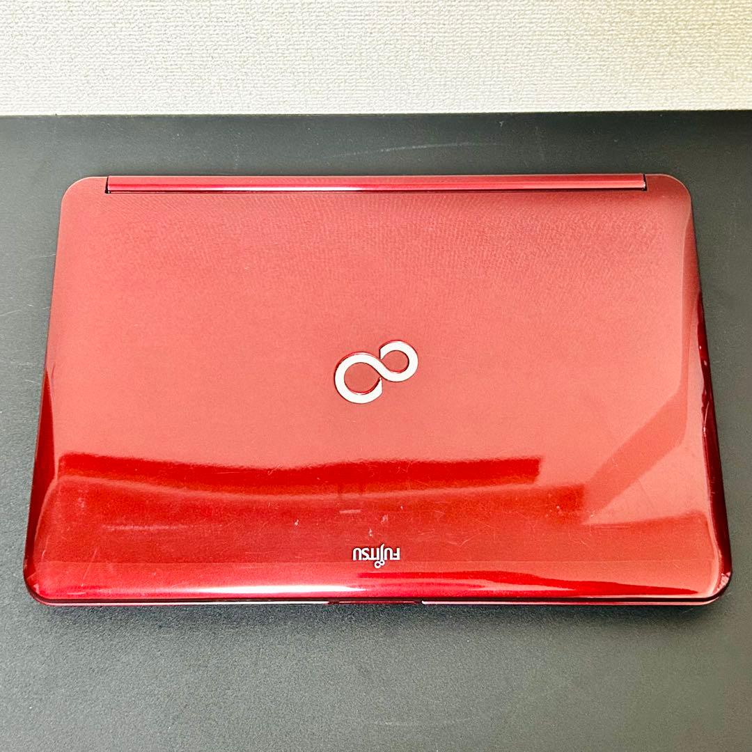 富士通 ブルーレイ搭載 Win11 Core-i7 SSD快速起動 レッド