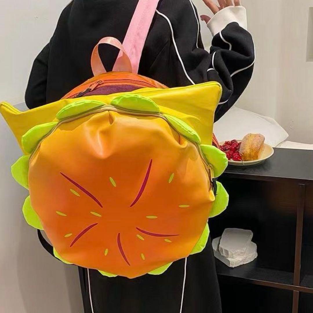 チーズバーガー バックパック ホルダー ジッパー リュック リュックサック
