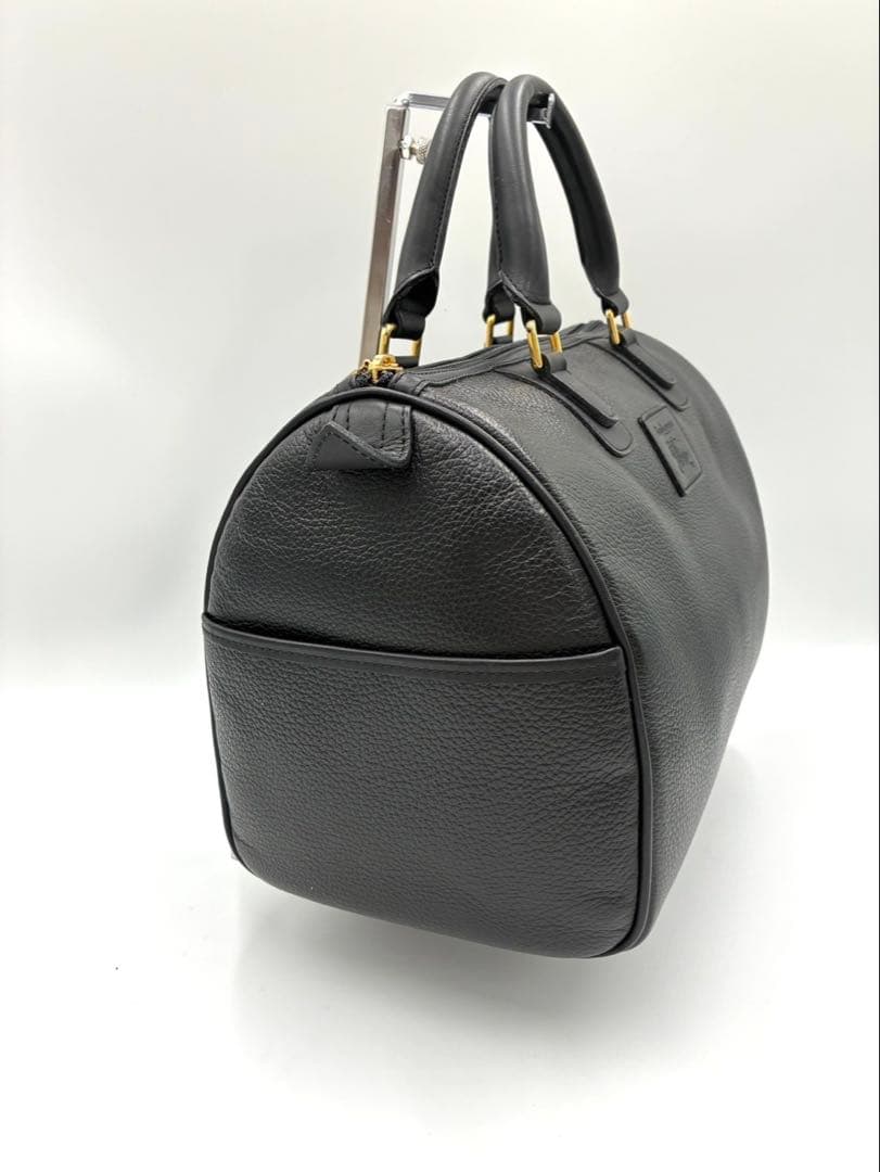 Burberrys バーバリー レザー ボストン ノバチェック柄 ブラック