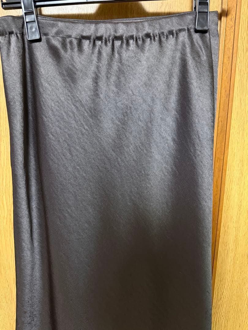 anuansサテンナロースカートMブラウン系その他