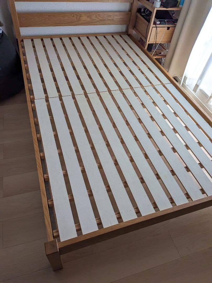 引き取り限定（八王子）無印良品 セミダブルベッドフレーム