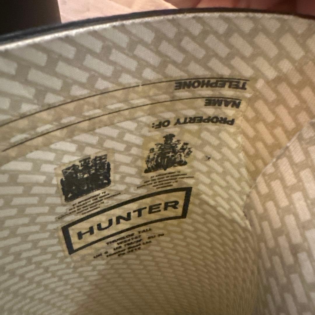 HUNTER ブラック ロングブーツ　UK6サイズ