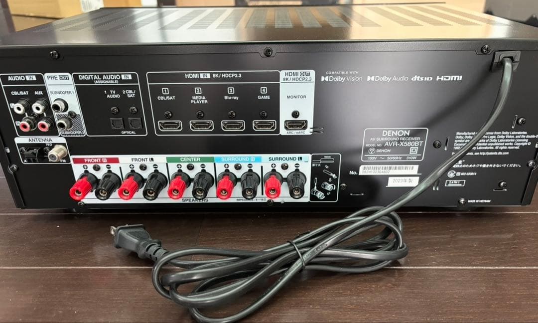 【完動品美品】DENON AVR-X580BT AVアンプ
