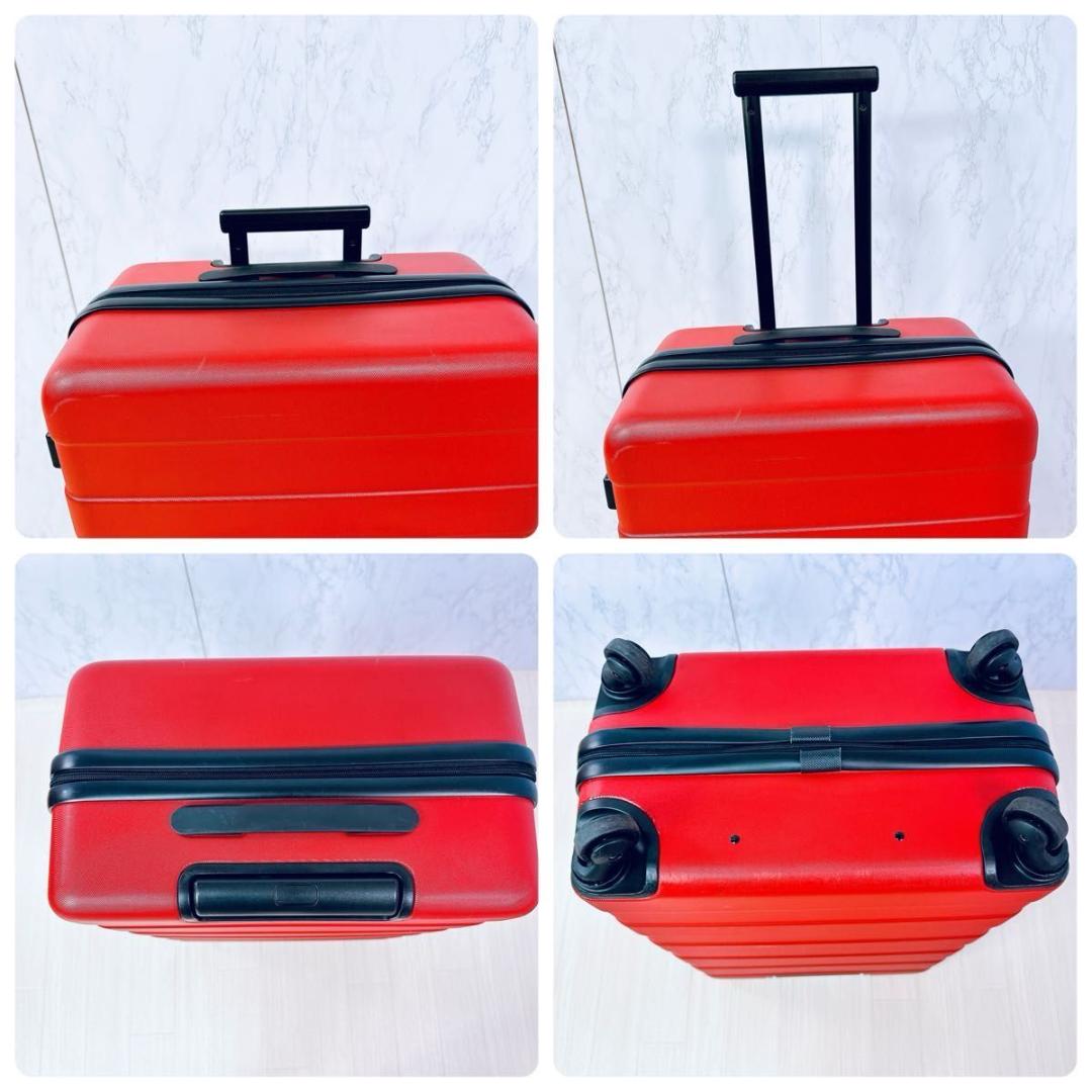 無印良品 スーツケース 赤 MUJI TSAロック 4輪 75L 廃盤 軽量