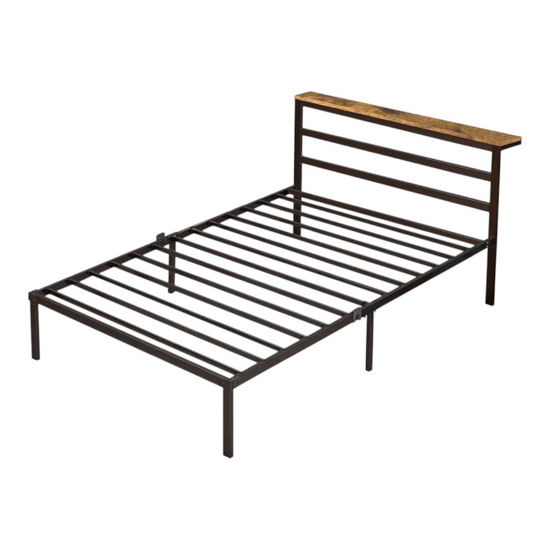 【新品未使用】ベッドフレーム セミダブル 宮付き すのこ ベッド ベッド下収納