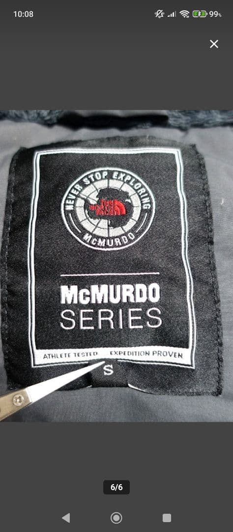 （週末特価）超美品 ノースフェイス　マクマード ハイベント マウンテンダウン S