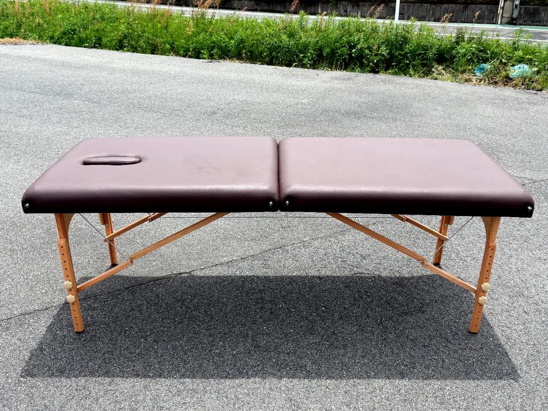 World JB エステベッド/マッサージベッド/有孔/折りたたみ/ブラウン