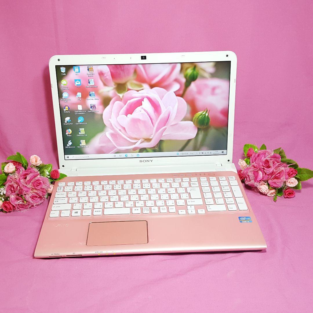 ピンク色★SONY★VAIO★CORE-I7★新品SSD512G★メモリ8G