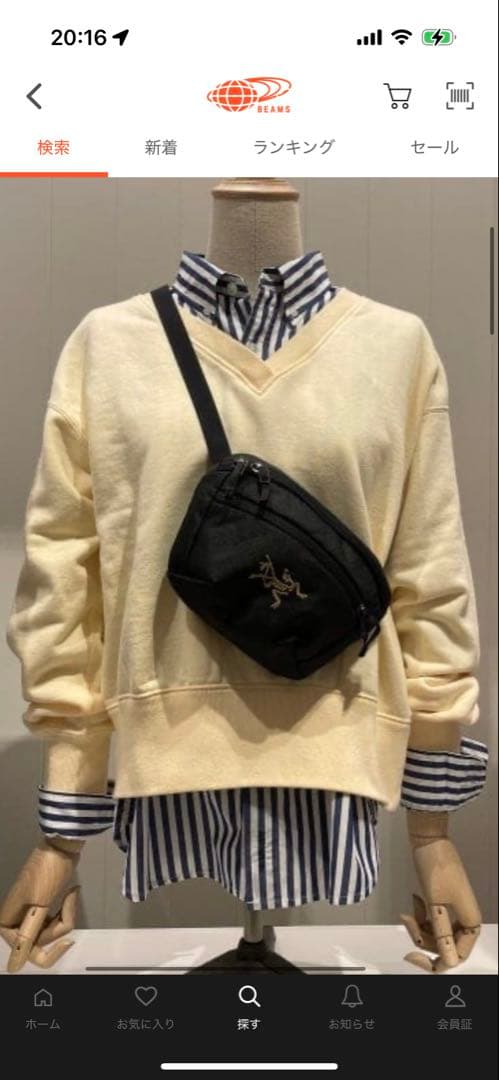 ARC'TERYX アークテリクス マンティス1 BEAMS購入新品タグ付き