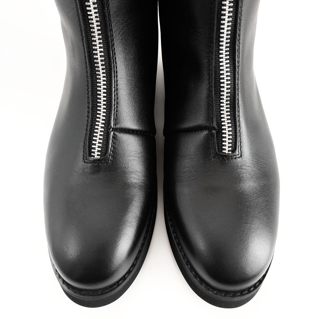 未使用 カミナンド フロントジップ レザー ブーツ ドレステリア ダイアナ