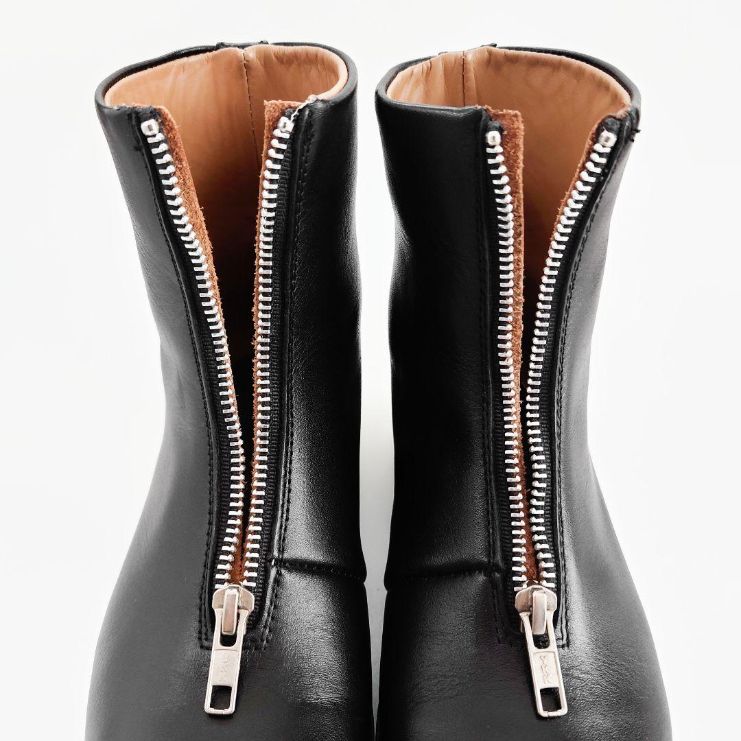 未使用 カミナンド フロントジップ レザー ブーツ ドレステリア ダイアナ