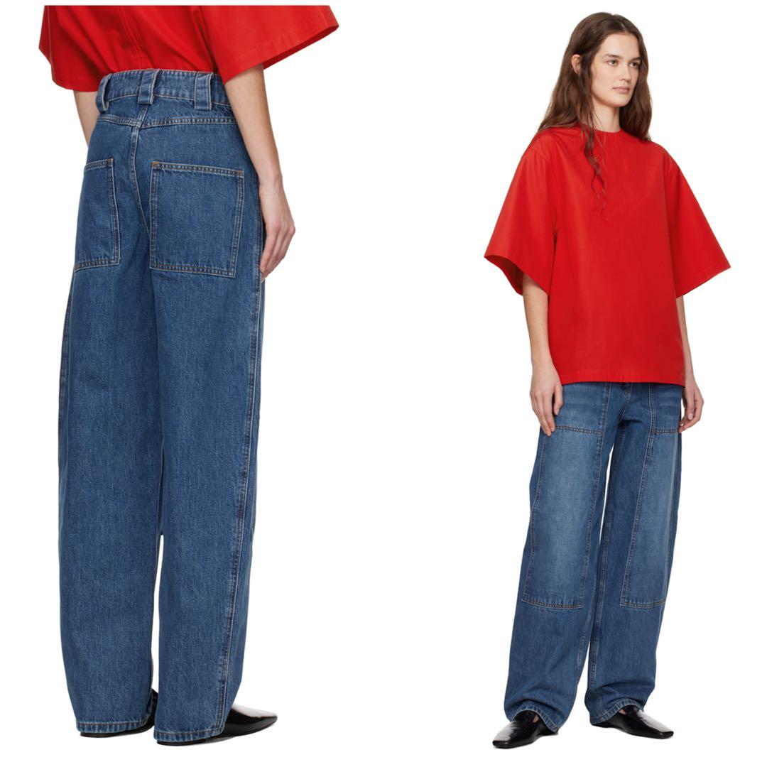 9万 新品 CO デニム　ハイウエスト パッチ バルーン デニム パンツ 25