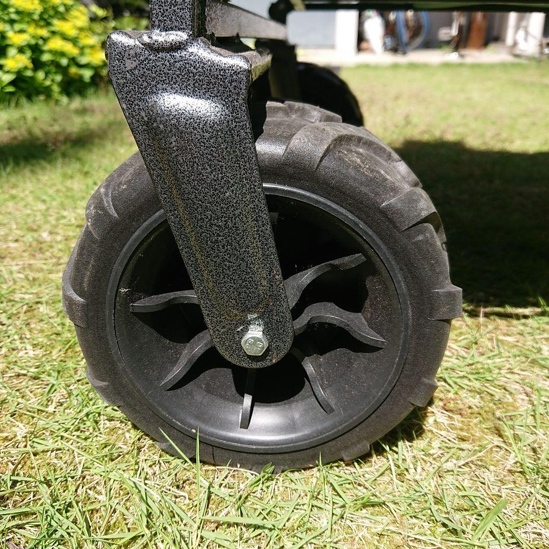 大型折りたたみキャリーカート 水色 オプション アルミロールテーブル付き