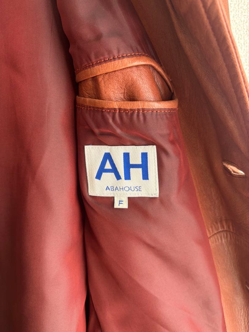 ◆ABAHOUSE◆90s00sデザイナーズ　レザーコート レトロ古着　茶