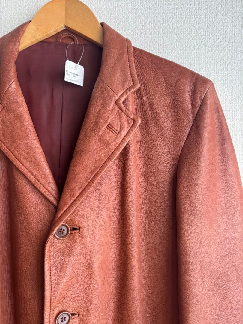 ◆ABAHOUSE◆90s00sデザイナーズ　レザーコート レトロ古着　茶