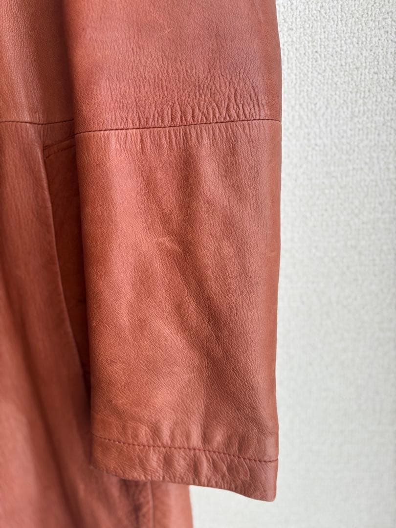 ◆ABAHOUSE◆90s00sデザイナーズ　レザーコート レトロ古着　茶