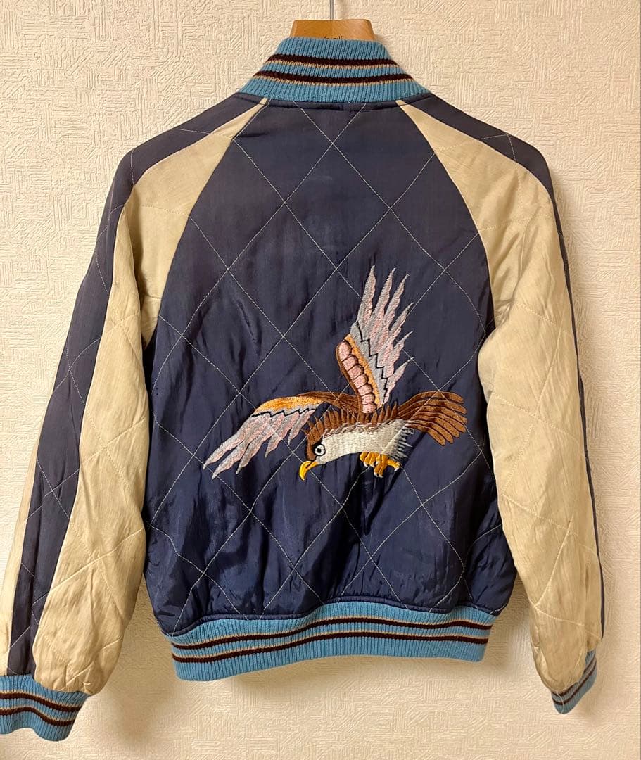 さ*き様 虎と鷹刺繍のスカジャン