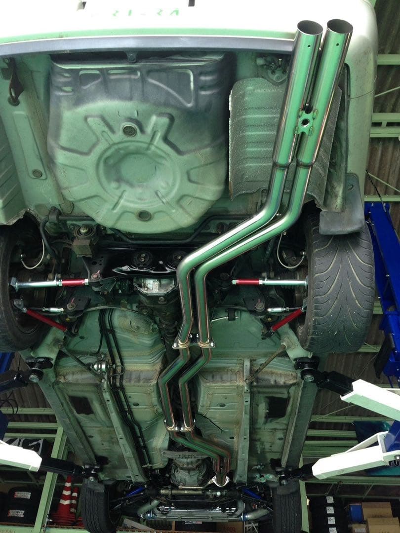 jzx100ステンレス製デュアルマフラー