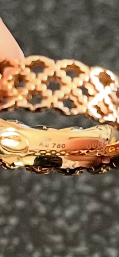 ❤︎❤︎♡GUCCI 18Kリング♡✨美品✨希少7号