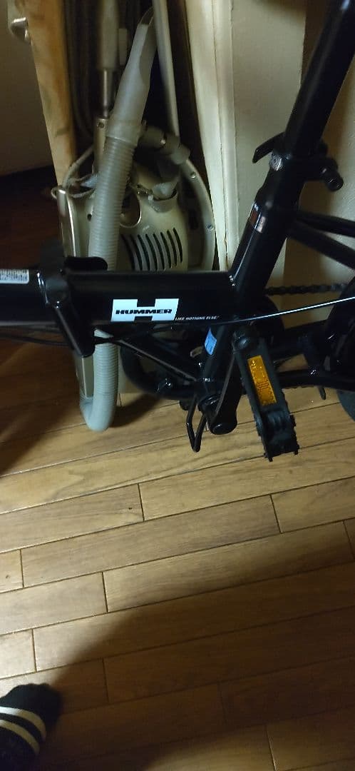 札幌限定若しくは発送出来ますHUMMER 折りたたみ自転車 ブラック切り替え式