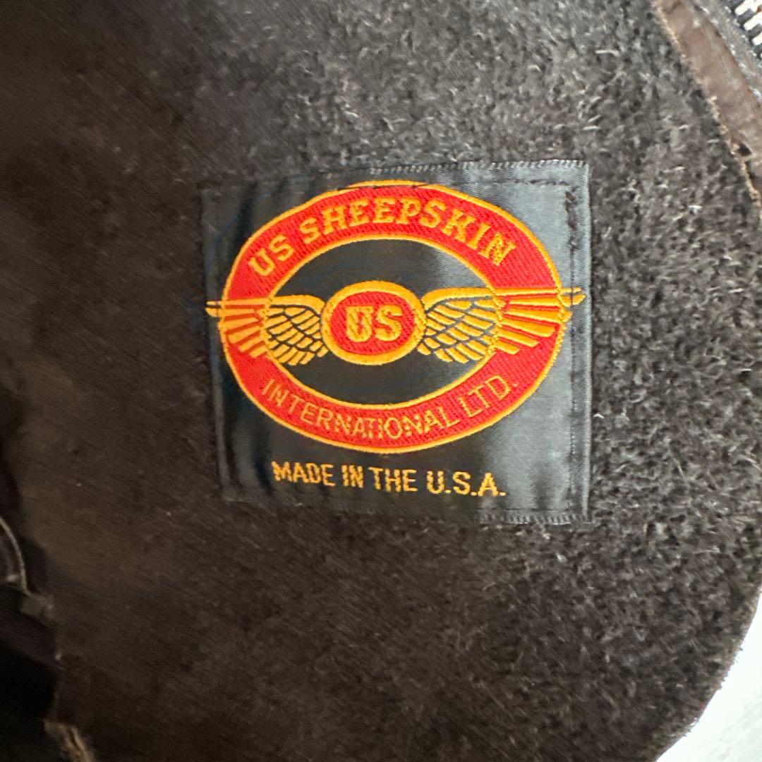 B-6タイプ 羊皮革ジャケット 黒