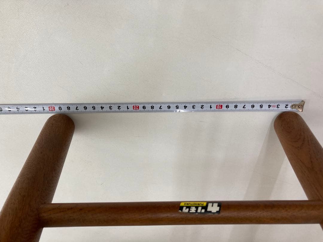 【希少】オールドカリモク 木製丸型スツール　頑丈　高級家具　日本製