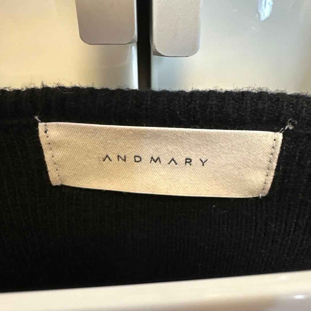 トップス andmary Sharon ribbon tops black