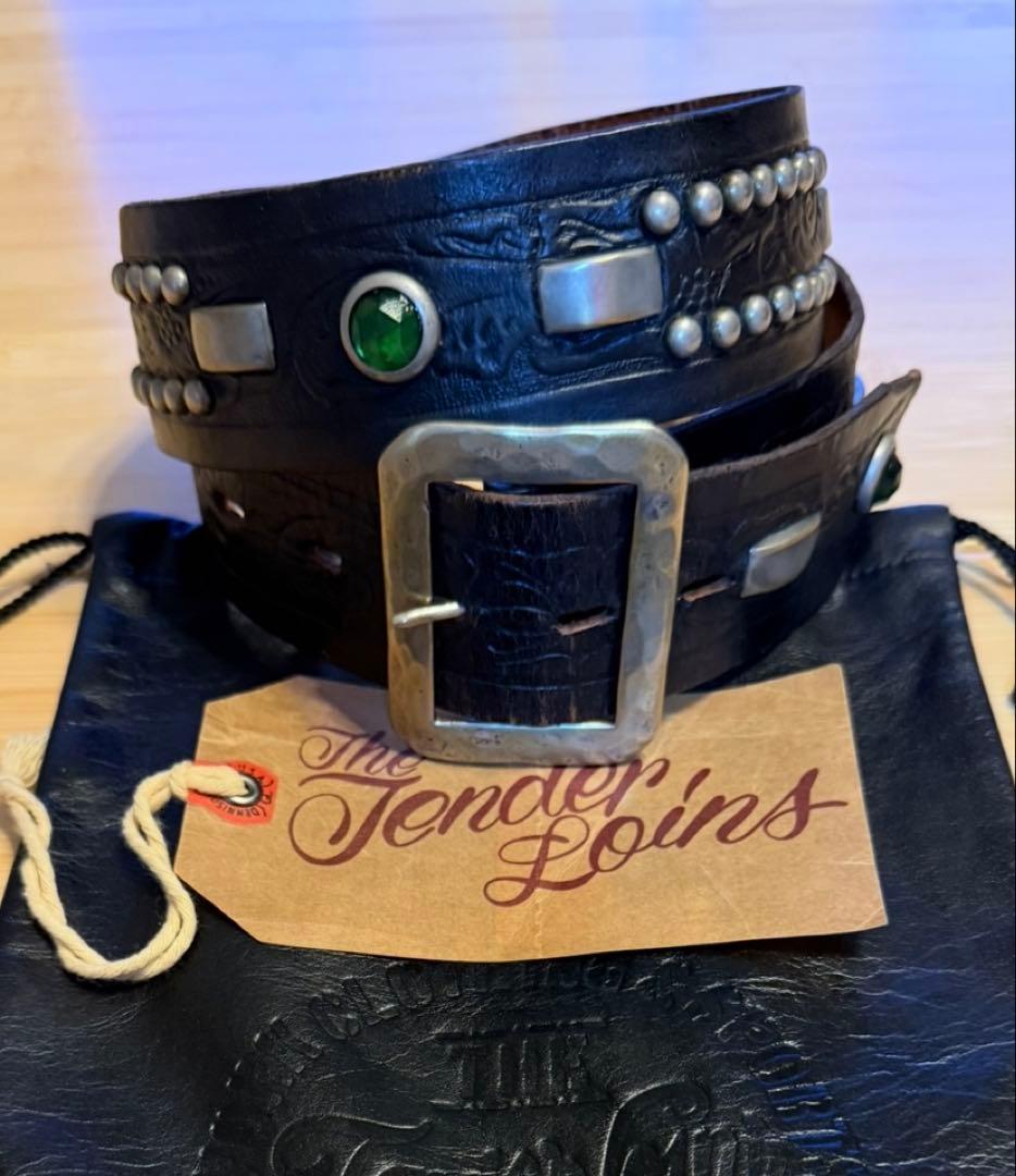 美品⭐️TENDERLOIN ×HTC×ポーター⭐️スタッズベルト⭐️ブラック⭐️32