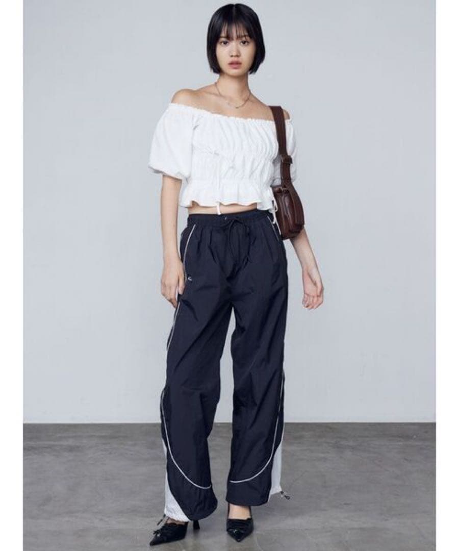 【試着のみ】EMODA レースアップリボンパンプス