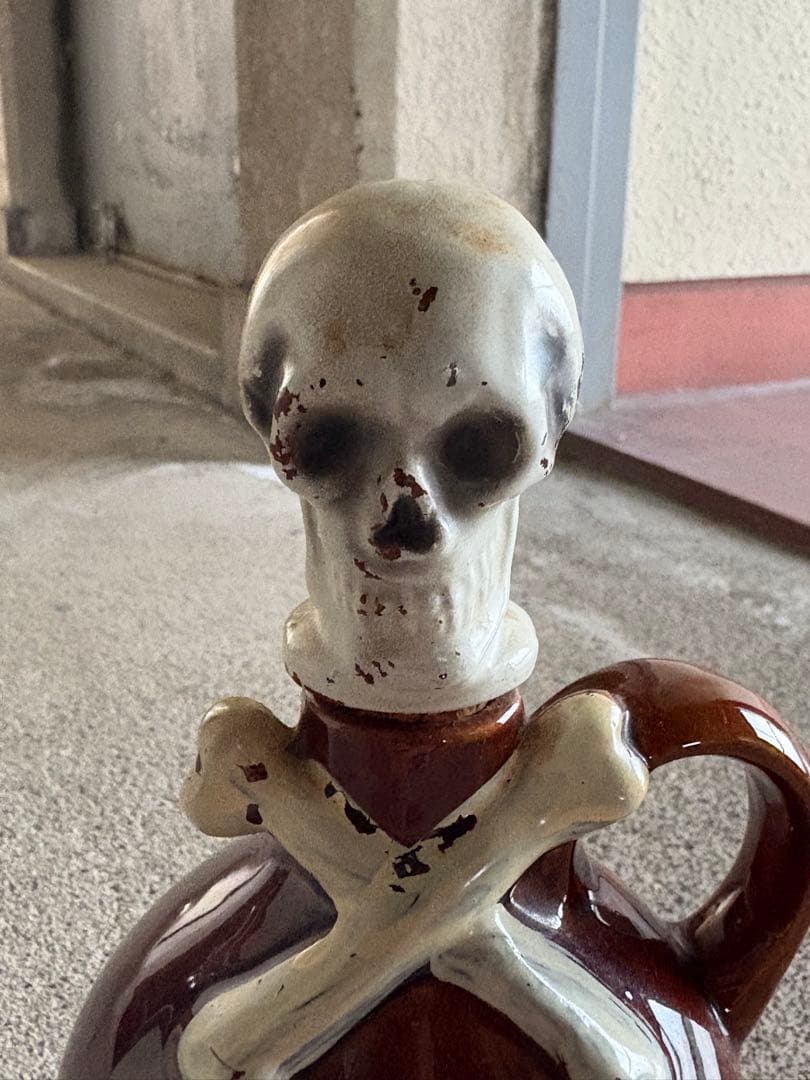 【希少】50年代スカルデキャンタ　陶器　ヴィンテージ　ミッドセンチュリー