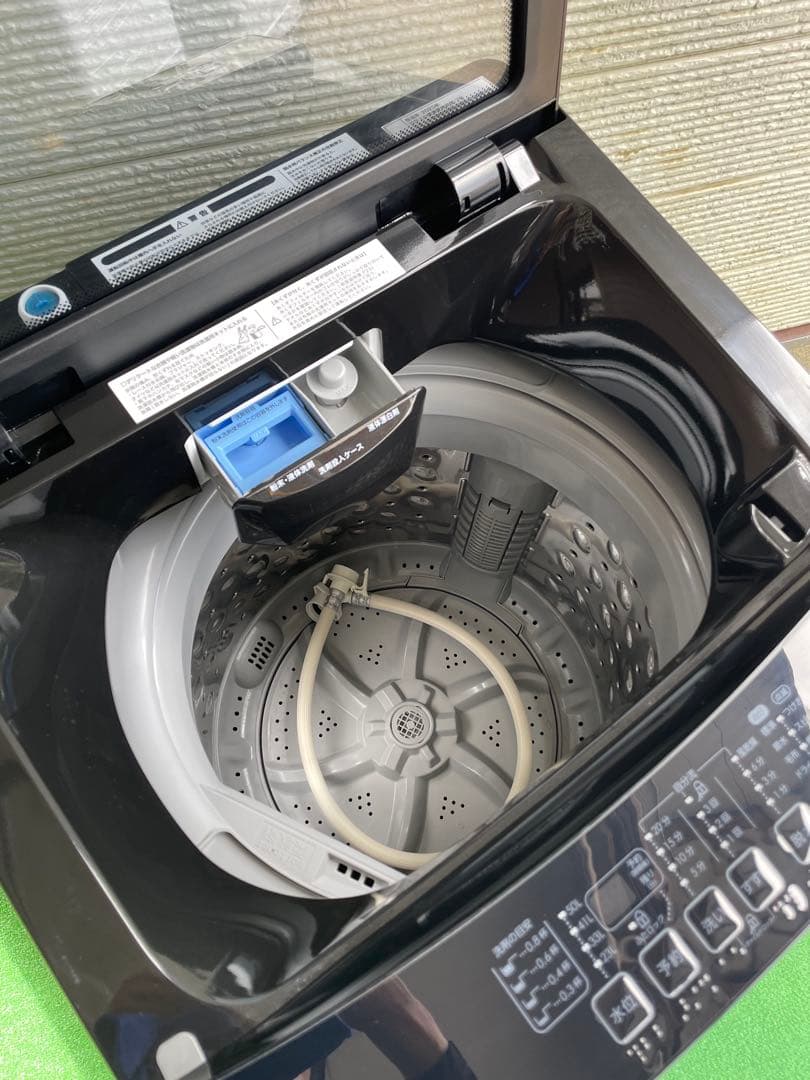 803 ニトリ おしゃれブラックガラストップ 6kg洗濯機 2023年製 単身