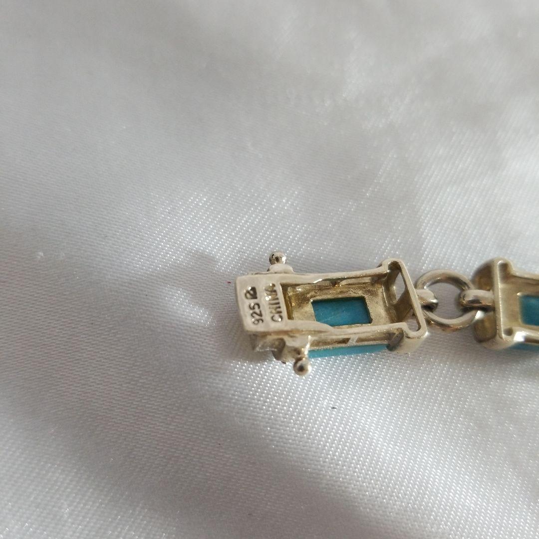 ★本日発送★美品　ターコイズブルー シルバーブレスレット