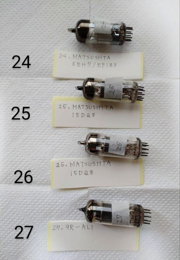 真空管 中古真空管 型番がわかる43本セット 各種日本メーカー 真空管②
