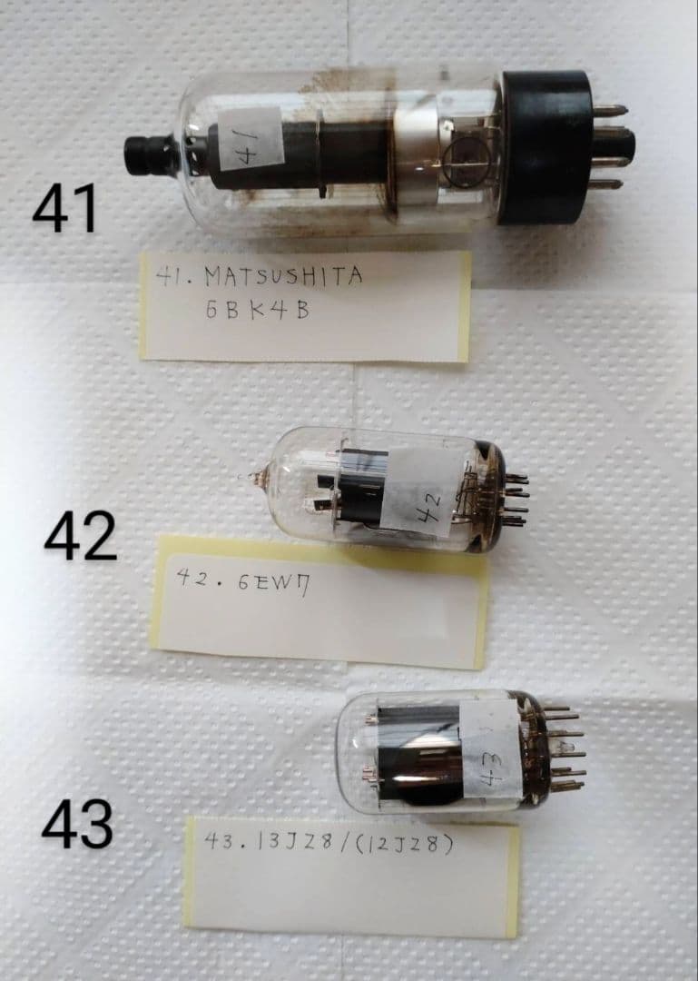 真空管 中古真空管 型番がわかる43本セット 各種日本メーカー 真空管②