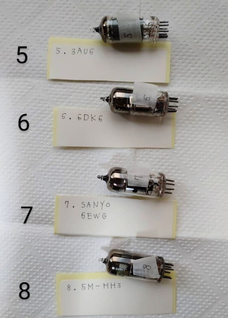 真空管 中古真空管 型番がわかる43本セット 各種日本メーカー 真空管②