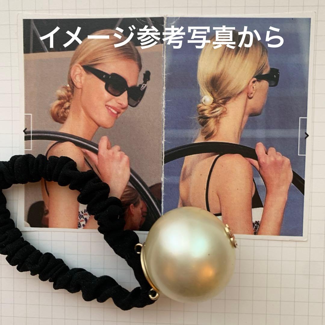 Chanel シャネルヘアアクセサリービッグパールシュシュ最終価格