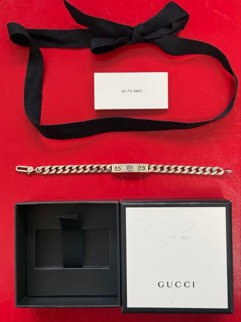ふ*け様 GUCCI グッチ シルバー ゴースト チェーンブレスレット 925刻