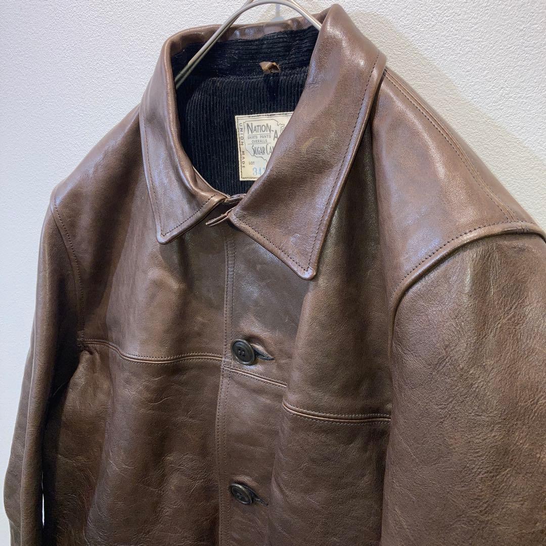 【希少】SUGAR CANE シュガーケーン　ホースハイド　カーコート　40