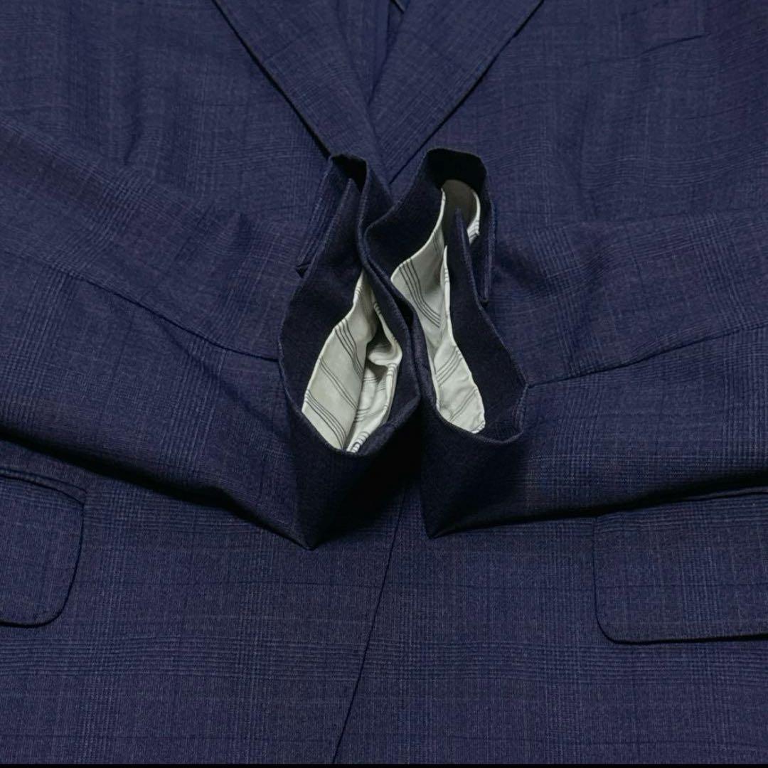 極美品✨レダ✨ユニバーサルランゲージ チェック パンツスーツ ネイビーブルー