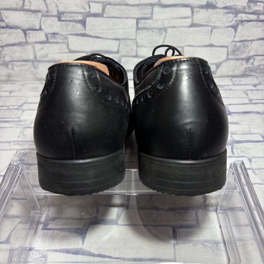 未使用級 トラベルシューズバイショセ ウィングチップレザーマニッシュシューズ 黒