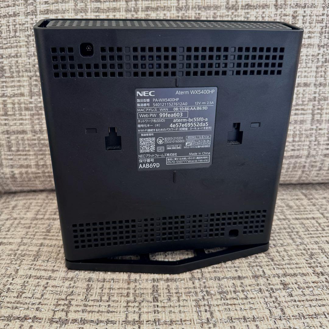 NEC Wi-Fi PA-WX5400HP 無線LANルーター