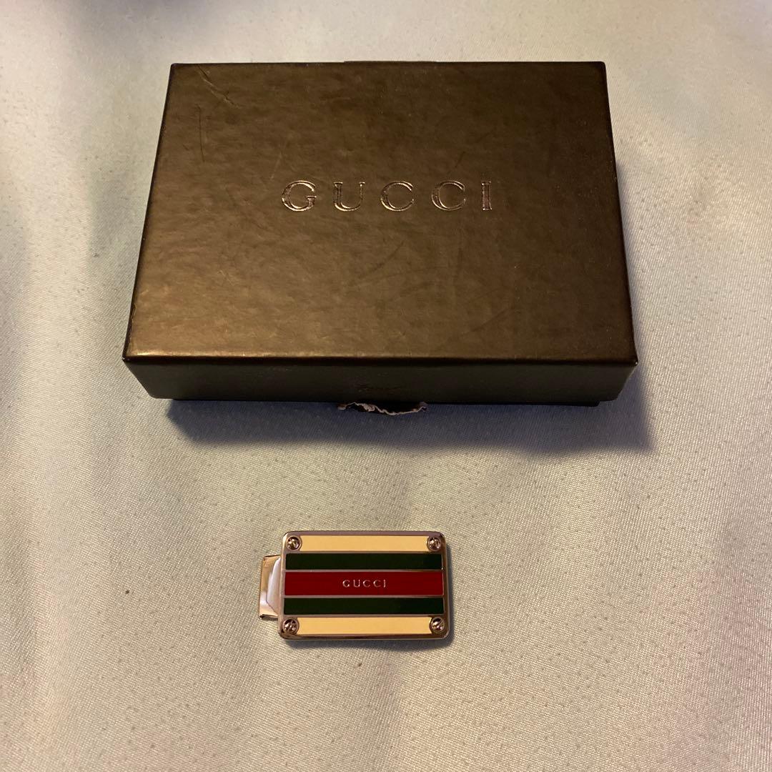 【希少】GUCCI マネークリップ レッド・グリーン　即購入可