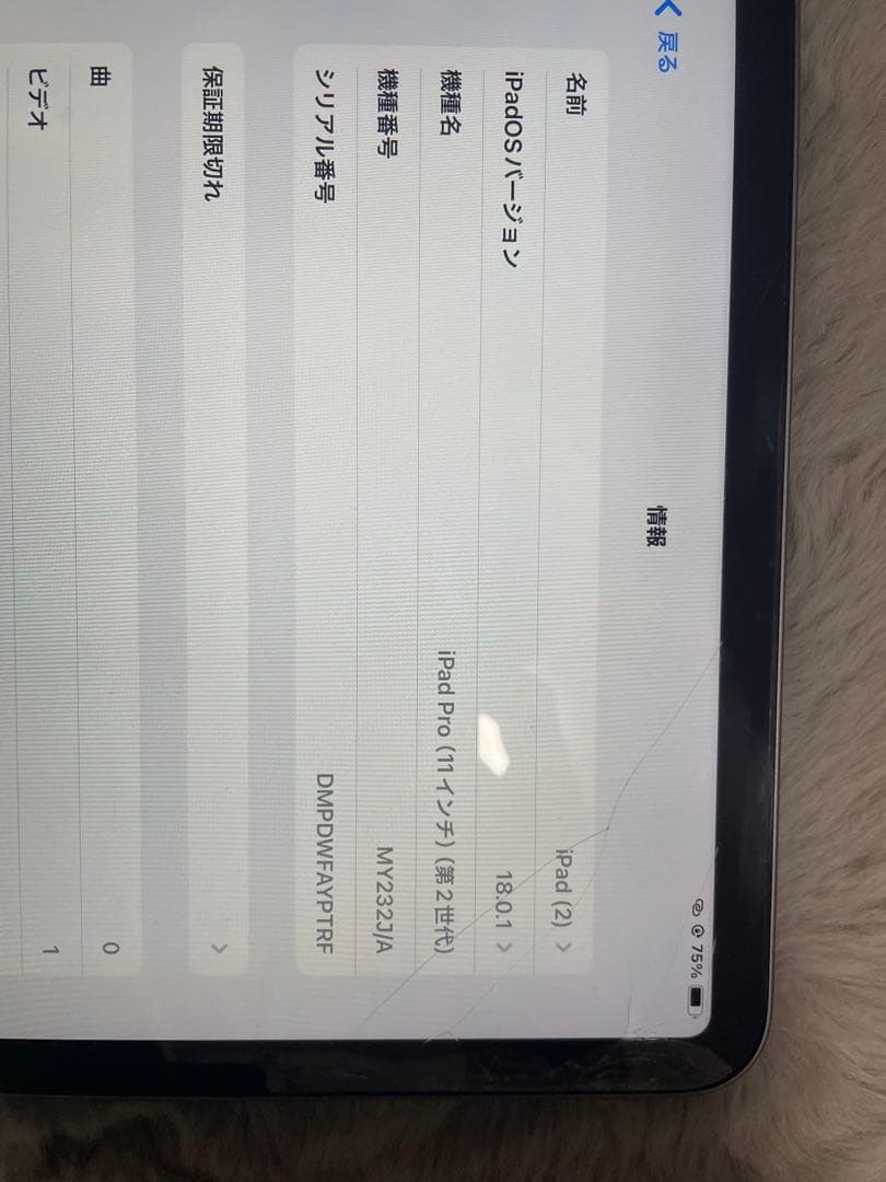 今週まで Apple iPad Pro 11インチ 第二世代　128GB