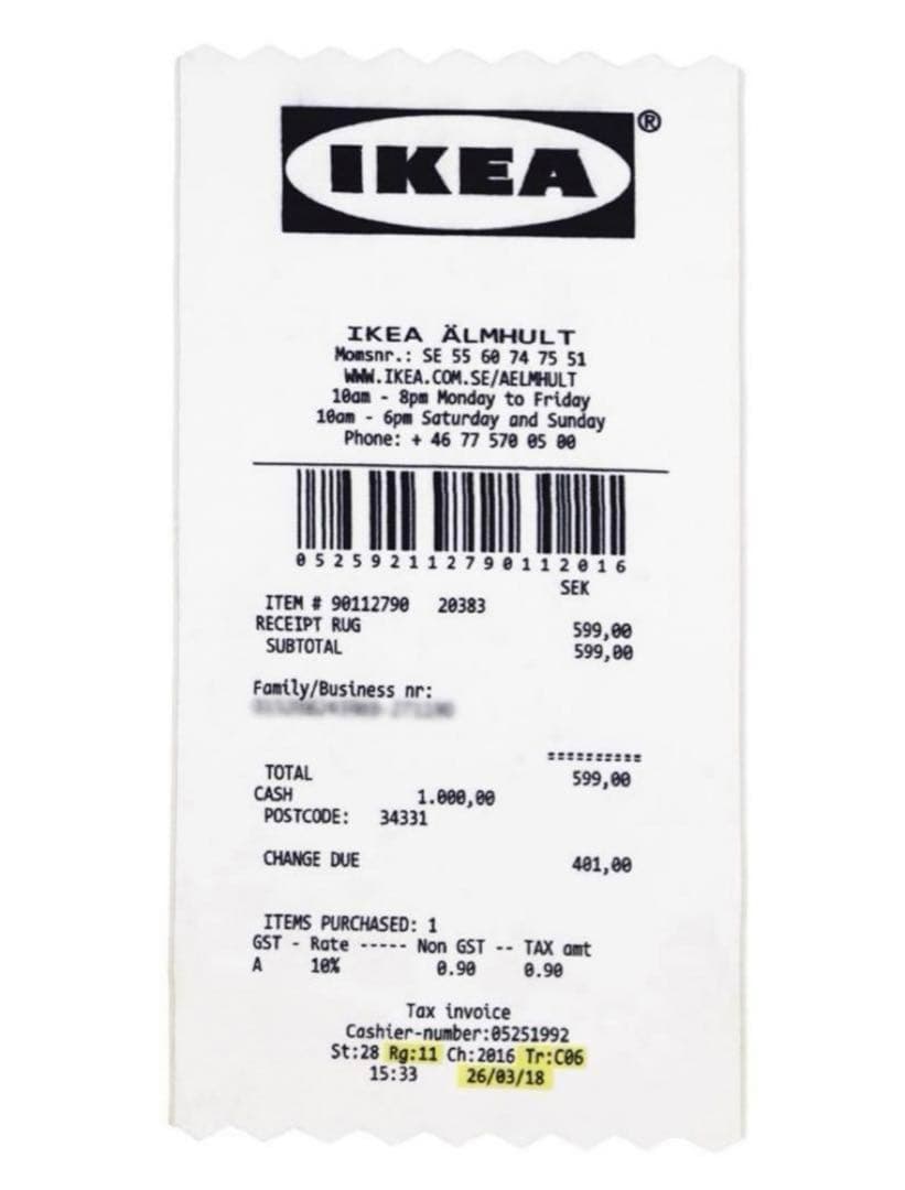 【特別価格】IKEA off-white VIRGIL MARKERAD ラグ