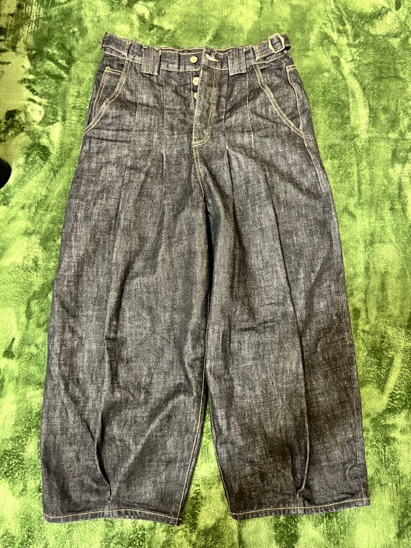 shinzobrand 15oz ブラック denim pants 赤耳